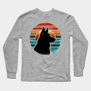 German Shepherd Dog Vintage Distressed Sunset Long Sleeve T-Shirt